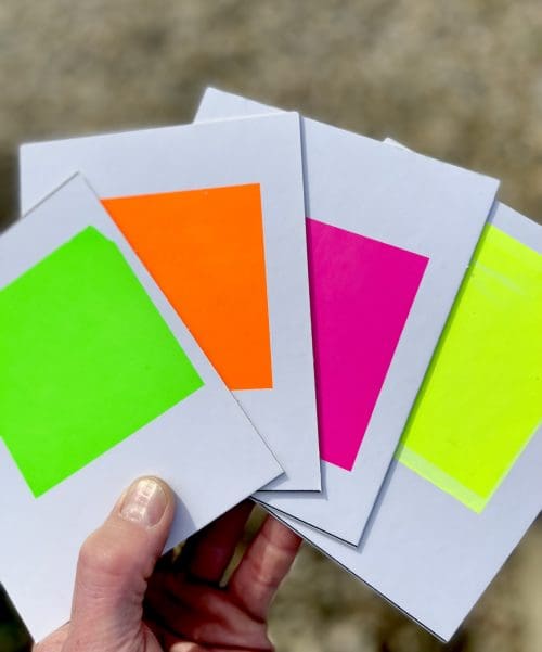 Day glo stickers