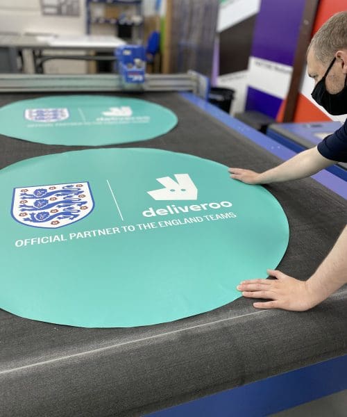 Printing floor stickers
