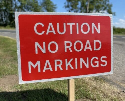 Caution advance warning sign