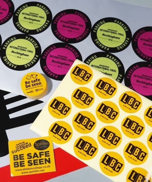 selection of relfective stickers