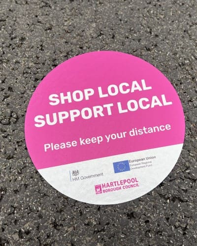 shop local floor stickers