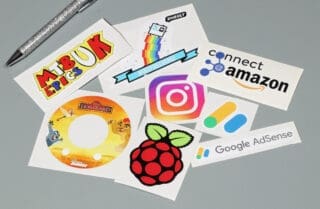 collection of vinyl stickers